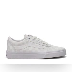 Vans White Checkered Lace-Up Sneakers